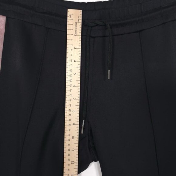 Sandro PARIS Pink Velvet Side Stripe Drawstring Black Track Pants SMALL Size 2 - Picture 7 of 15